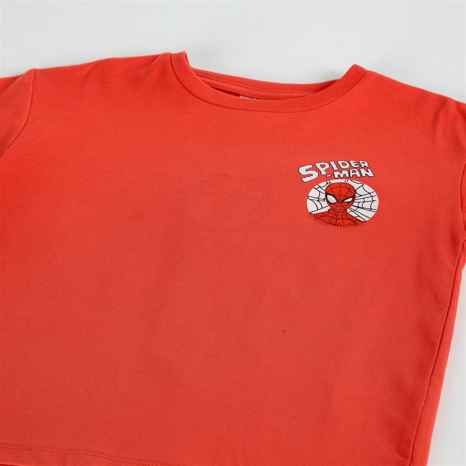 Polera Manga Corta Niño Spiderman Marvel Back Print Rojo