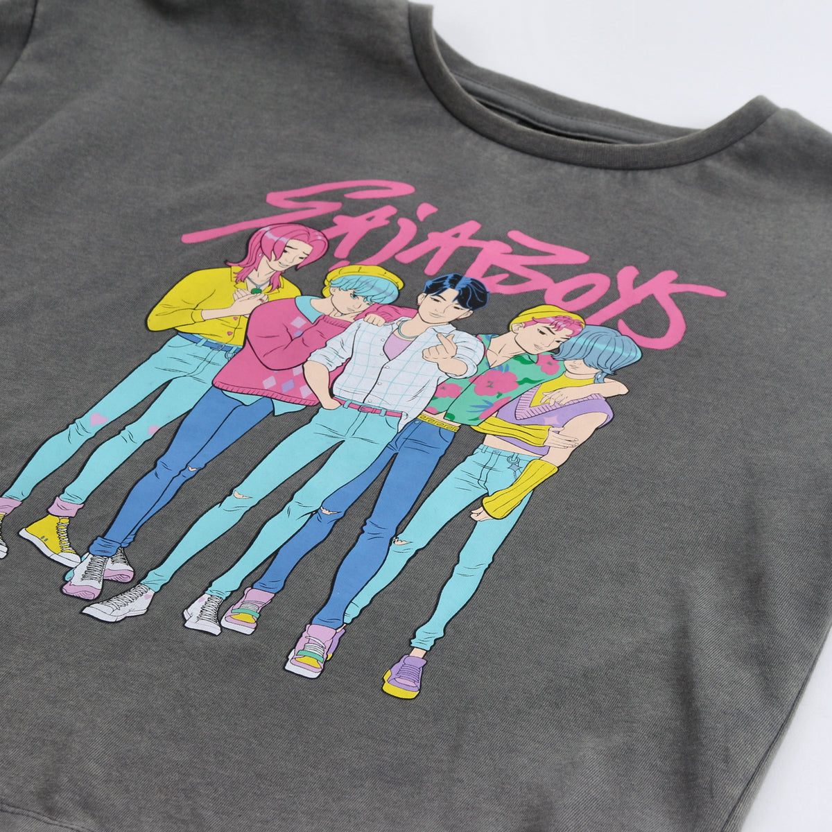 Polera Manga Larga Niña Saja Boys Gris Kpop Demon Hunters - Poleras Chile | The Brands Club cl