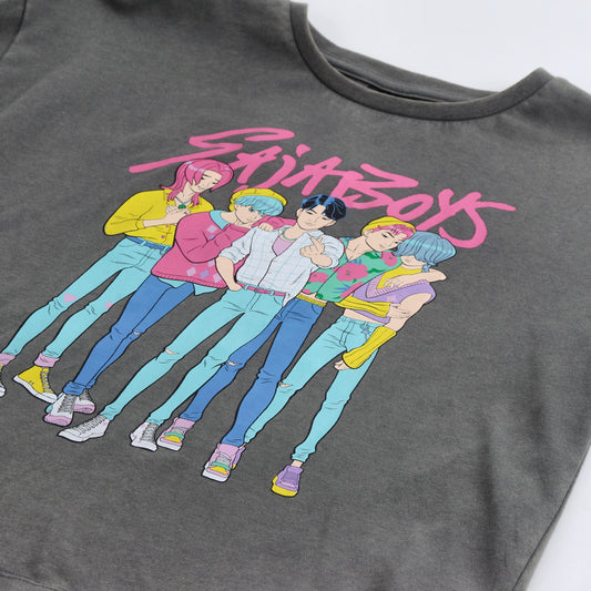 Polera Manga Larga Niña Saja Boys Gris Kpop Demon Hunters - Poleras Chile | The Brands Club cl