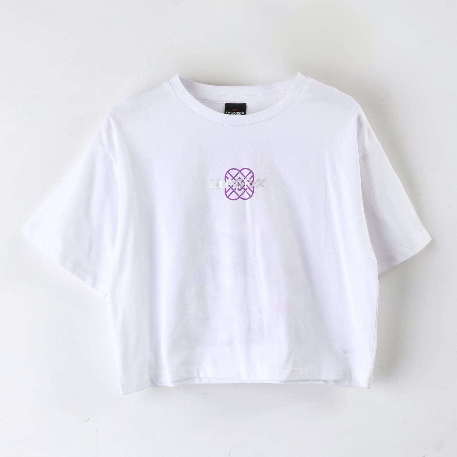 Polera Manga Corta Niña Kpop Demon Hunters Espalda Blanco