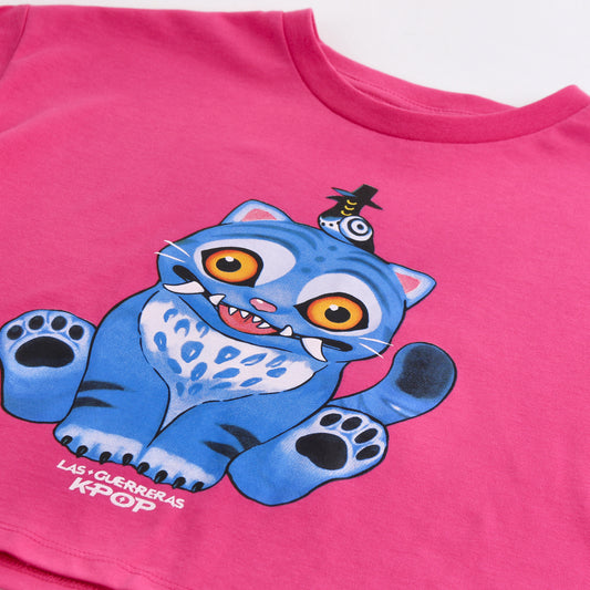 Polera Manga Corta Niña Kpop Demon Hunters Demonio Rosado - Poleras Chile | The Brands Club cl