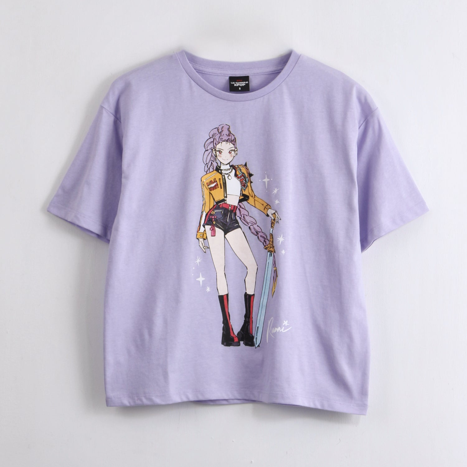Polera Manga Corta Niña Rumi Kpop Demon Hunters Morado