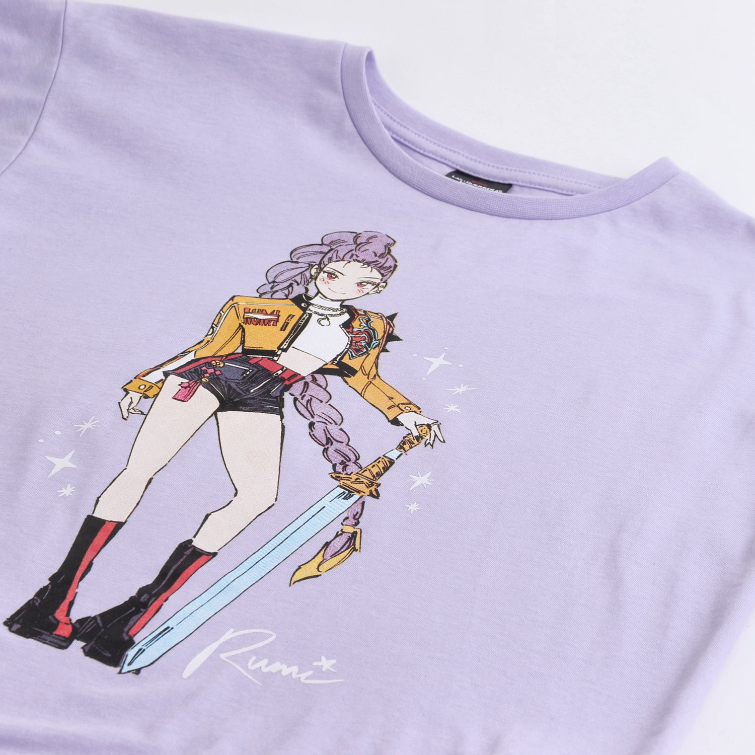 Polera Manga Corta Niña Rumi Kpop Demon Hunters Morado