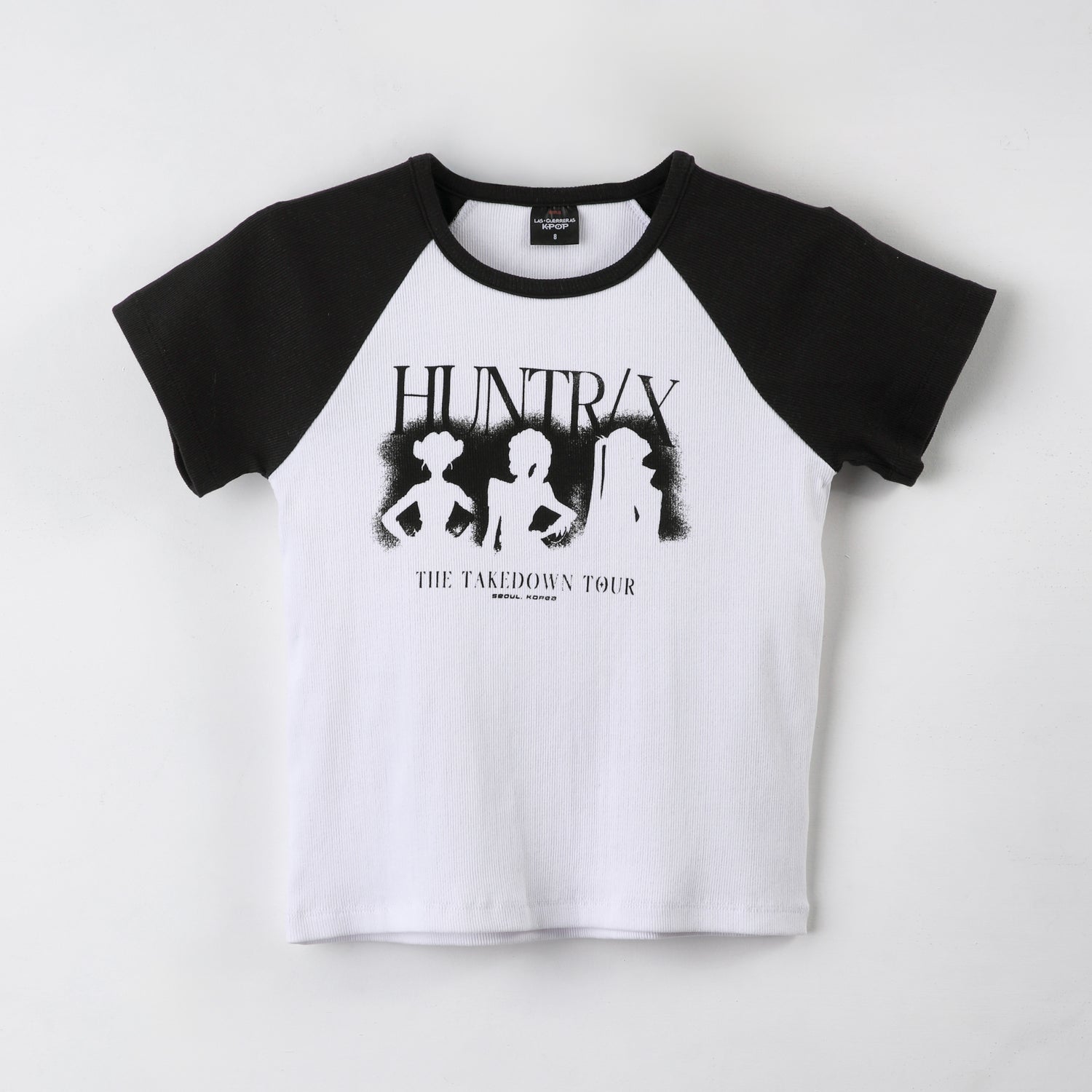 Polera Manga Corta Niña Huntrx Kpop Demon Hunters Blanco