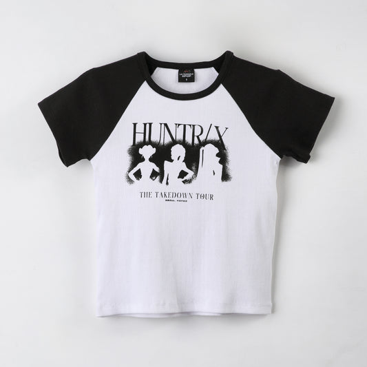 Polera Manga Corta Niña Huntrx Kpop Demon Hunters Blanco - Poleras Chile | The Brands Club cl