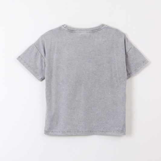 Polera Manga Corta Niña Kpop Demon Hunters Lavado Gris - Poleras Chile | The Brands Club cl