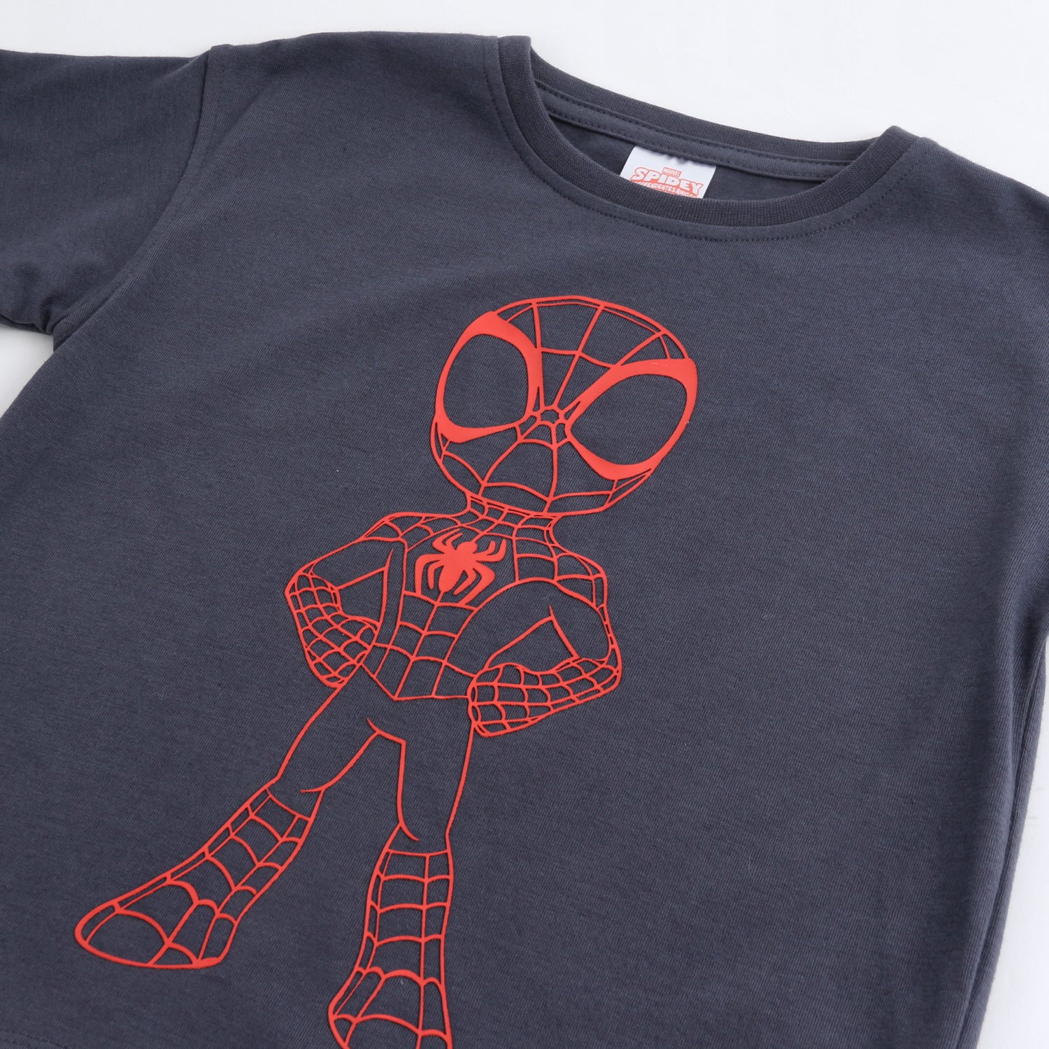 Polera Manga Corta Niño Outline Spidey Azul Marvel