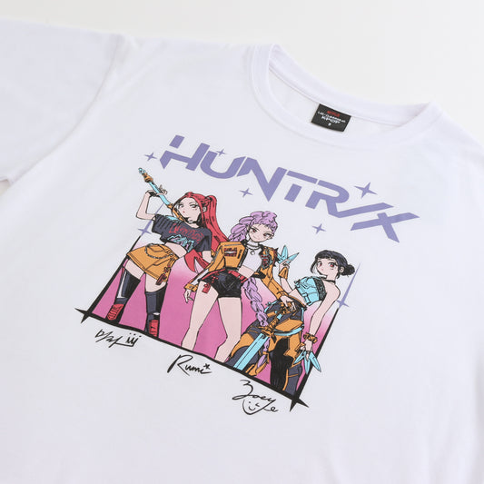 Polera Manga Corta Niña Huntr/x Blanco Kpop Demon Hunters - Poleras Chile | The Brands Club cl