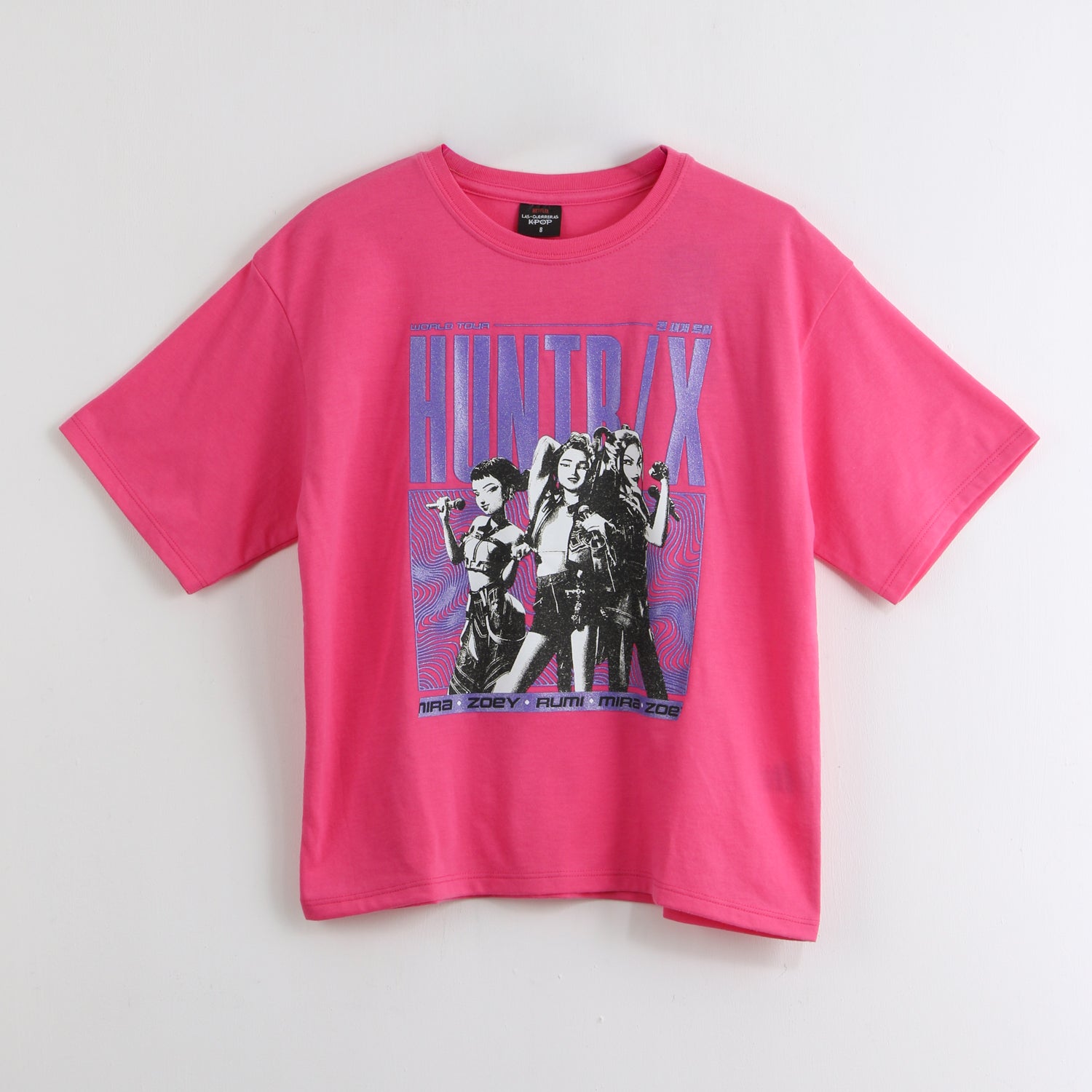 Polera Manga Corta Niña Huntr/x Rosado Kpop Demon Hunters - Poleras Chile | The Brands Club cl