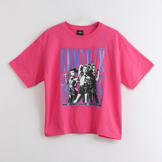 Polera Manga Corta Niña Huntr/x Rosado Kpop Demon Hunters - Poleras Chile | The Brands Club cl