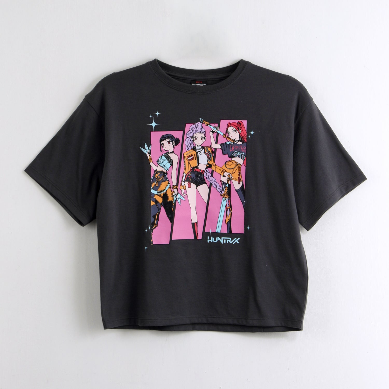 Polera Manga Corta Niña Huntr/x Gris Kpop Demon Hunters - Poleras Chile | The Brands Club cl