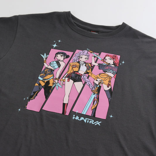 Polera Manga Corta Niña Huntr/x Gris Kpop Demon Hunters - Poleras Chile | The Brands Club cl
