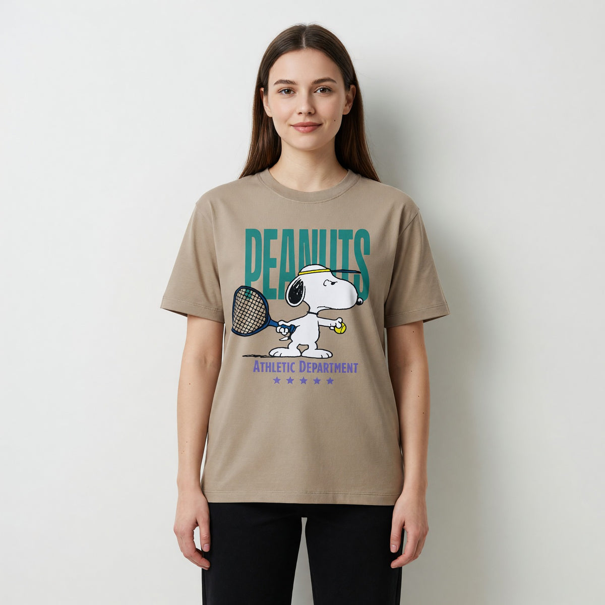 Polera Manga Corta Mujer Snoopy Tenis Arena - Poleras Chile | The Brands Club cl
