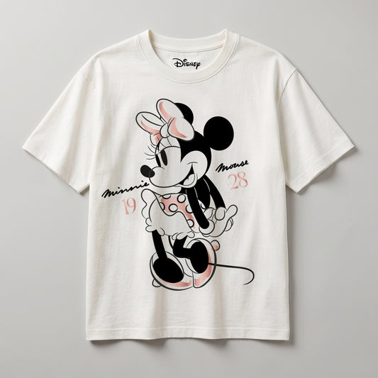 Polera Manga Corta Mujer Disney Minnie Personaje Blanco - Poleras Chile | The Brands Club cl
