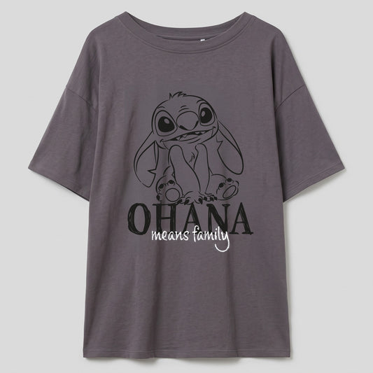 Polera Manga Corta Mujer Disney Stitch Lineal Acero - Poleras Chile | The Brands Club cl