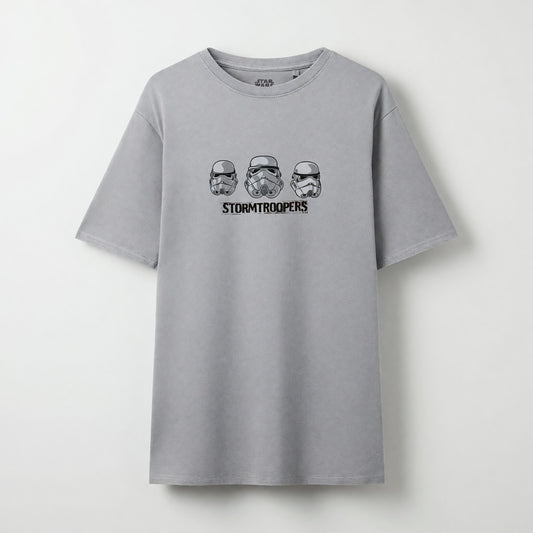 Polera Manga Corta Hombre Star Wars Espalda Gris Claro - Poleras Chile | The Brands Club cl