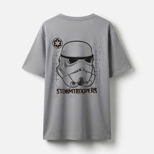 Polera Manga Corta Hombre Star Wars Espalda Gris Claro - Poleras Chile | The Brands Club cl