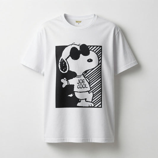 Polera Manga Corta Hombre Snoopy Joe Cool Blanco - Poleras Chile | The Brands Club cl
