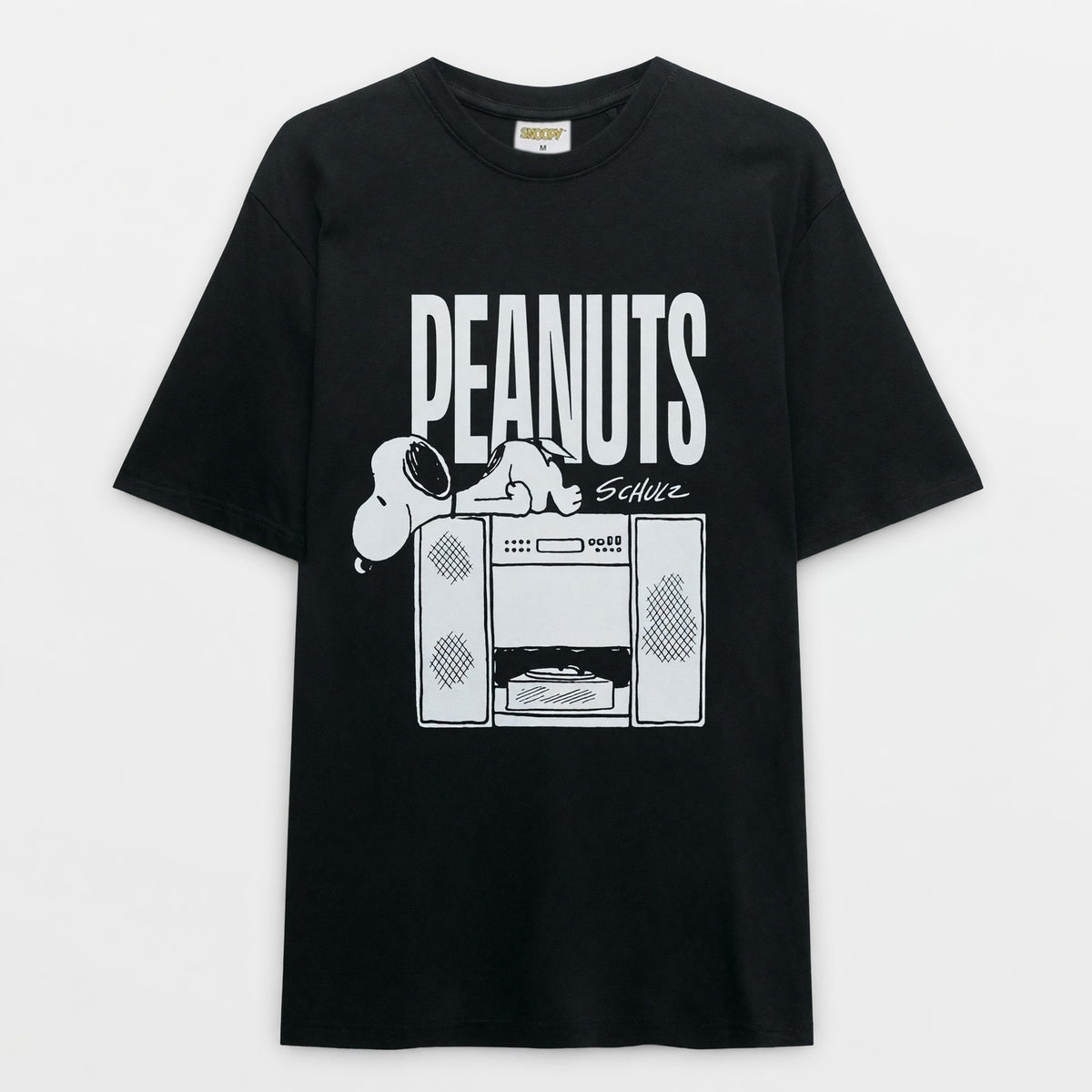 Polera Manga Corta Hombre Snoopy Music Negro - Poleras Chile | The Brands Club cl