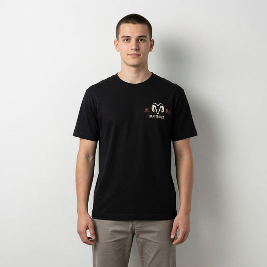 Polera Manga Corta Hombre Dodge Ram Espalda Negro - Poleras Chile | The Brands Club cl