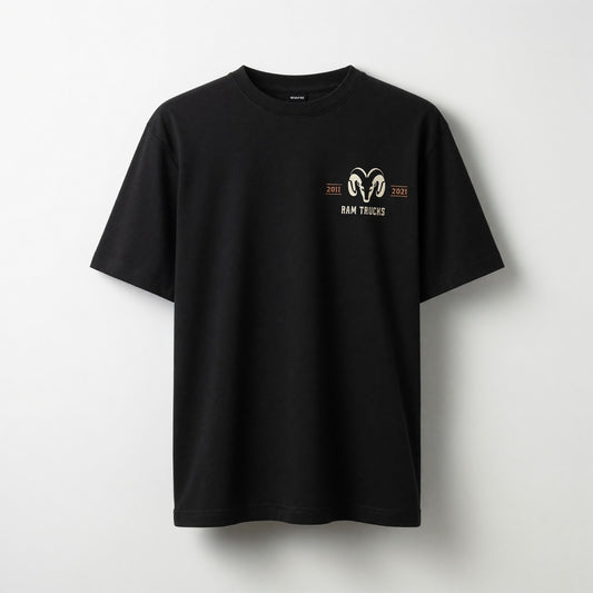 Polera Manga Corta Hombre Dodge Ram Espalda Negro - Poleras Chile | The Brands Club cl