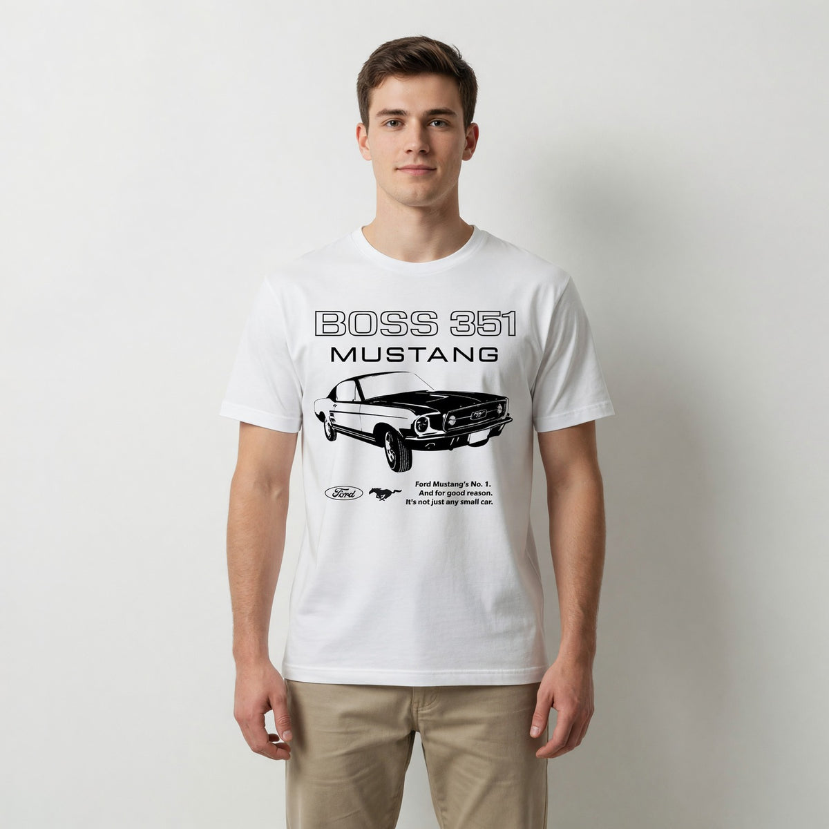 Polera Manga Corta Hombre Ford Auto Blanco - Poleras Chile | The Brands Club cl