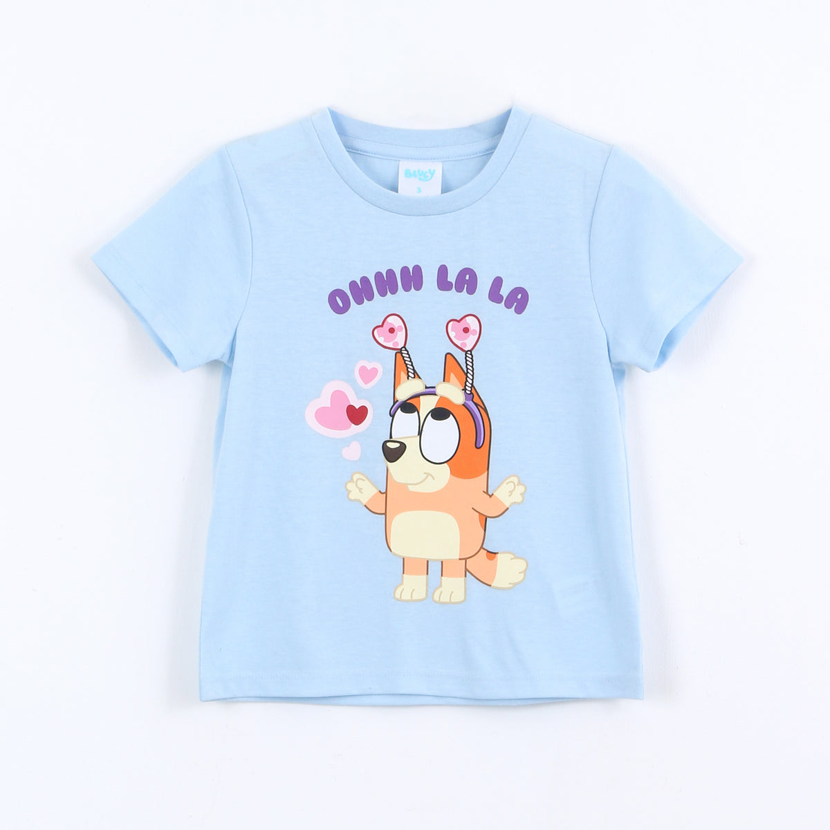 Polera Manga Corta Niña Bluey Celeste - Poleras Chile | The Brands Club cl