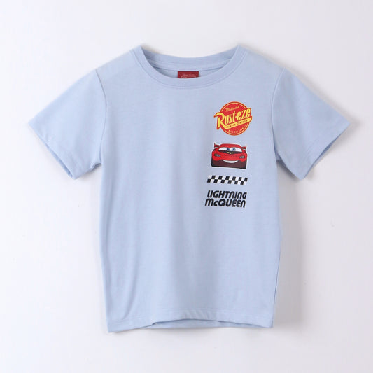 Polera Manga Corta Niño McQueen Cars Disney Celeste - Poleras Chile | The Brands Club cl