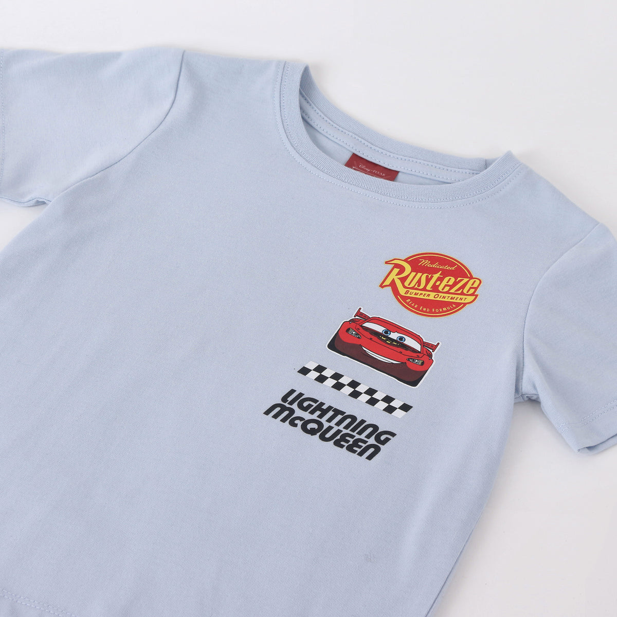 Polera Manga Corta Niño McQueen Cars Disney Celeste - Poleras Chile | The Brands Club cl