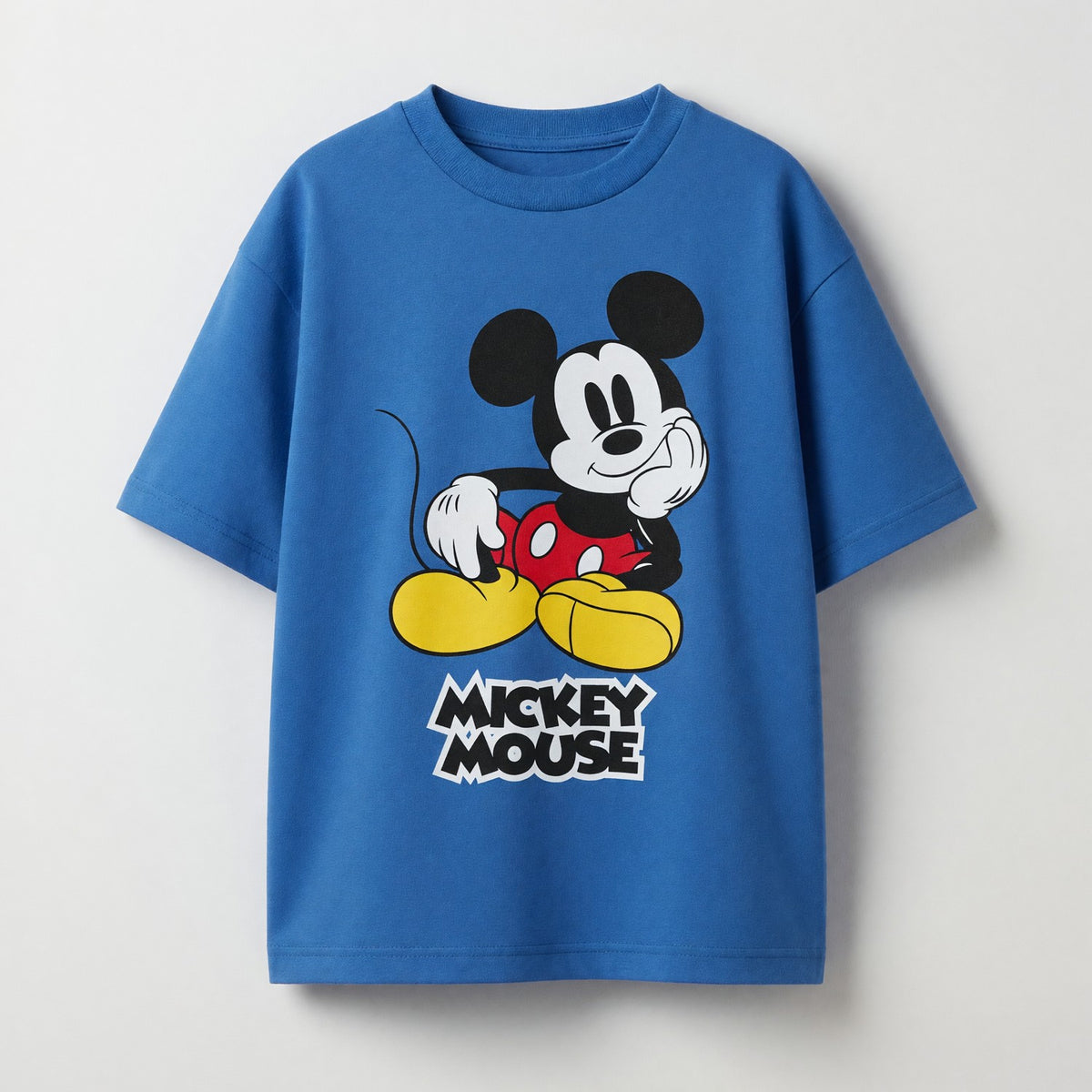 Polera Manga Corta Niño Mickey Disney Azul