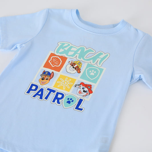 Polera Manga Corta Niño Paw Patrol Celeste - Poleras Chile | The Brands Club cl