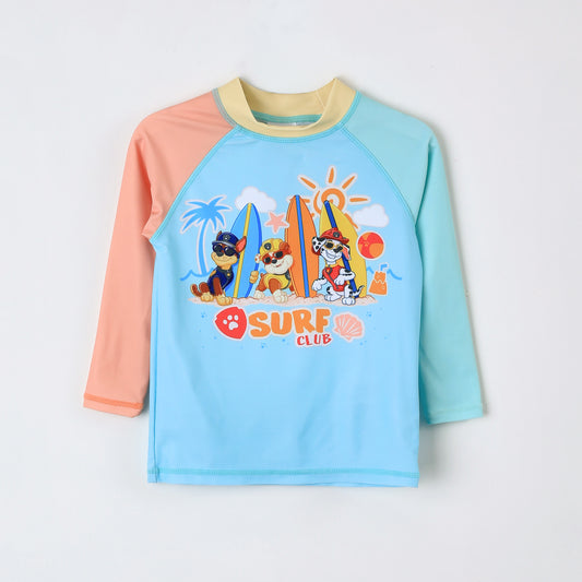 Polera UV Manga Larga Niño Paw Patrol Celeste - Trajes de Baño Chile | The Brands Club cl