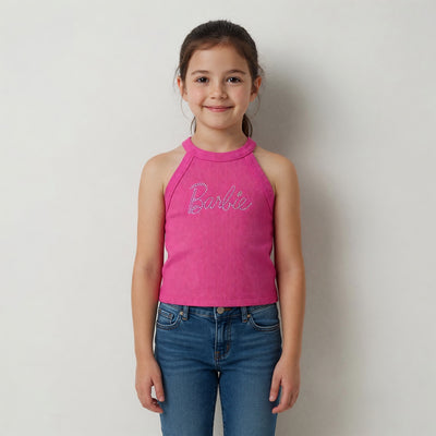 Polera Sin Mangas Niña Barbie Rosado