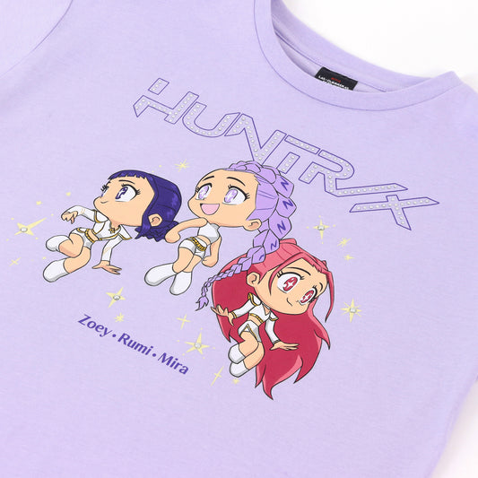Polera Manga Corta Niña Kpop Demon Hunters Lila - Poleras Chile | The Brands Club cl