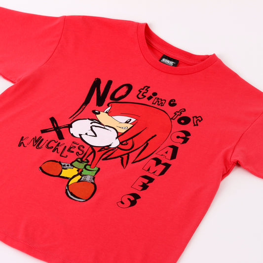 Polera Manga Corta Niño Knuckles Sonic Rojo - Poleras Chile | The Brands Club cl