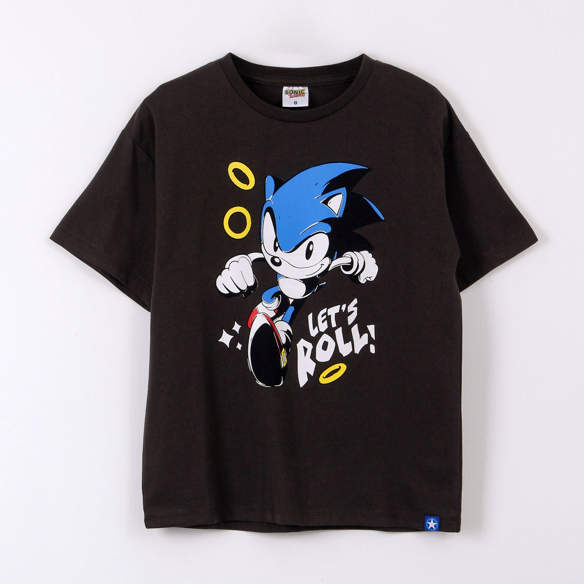 Polera Manga Corta Niño Sonic Gris Oscuro - Poleras Chile | The Brands Club cl