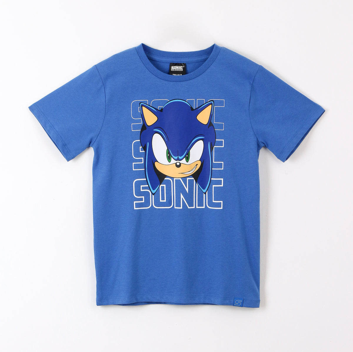 Polera Manga Corta Niño Sonic Cara Azul - Poleras Chile | The Brands Club cl