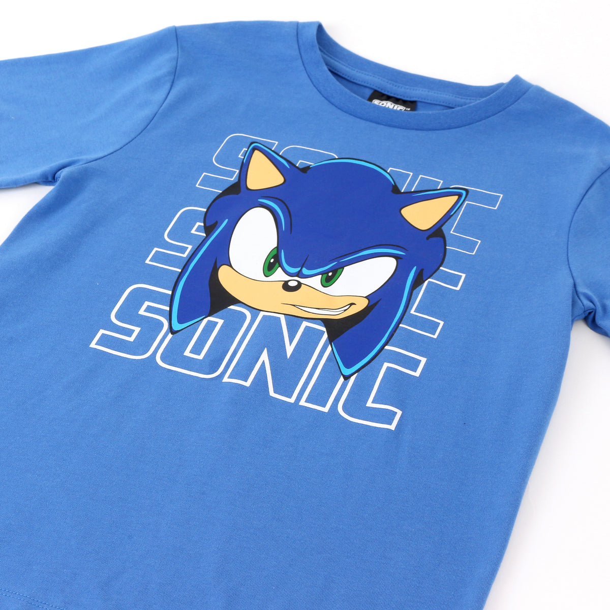 Polera Manga Corta Niño Sonic Cara Azul - Poleras Chile | The Brands Club cl