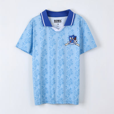 Polera Manga Corta Niño Sonic Celeste