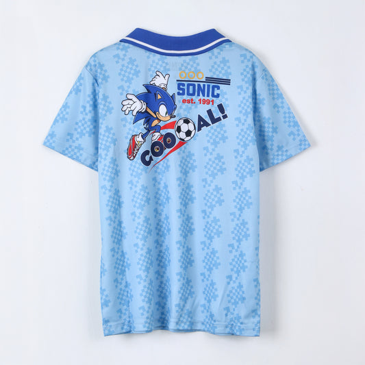 Polera Manga Corta Niño Sonic Celeste - Poleras Chile | The Brands Club cl