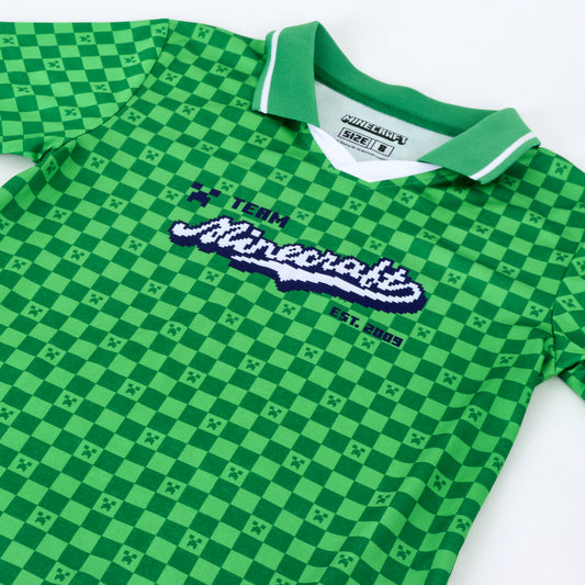 Polera Manga Corta Niño Minecraft Futbol Verde - Poleras Chile | The Brands Club cl