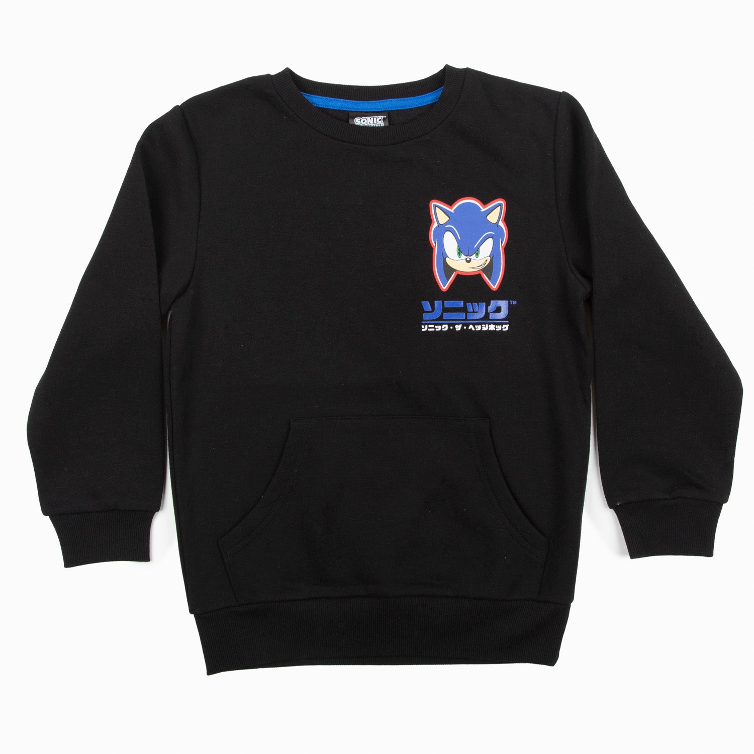 Poleron Niño Logo Espalda Sonic Negro