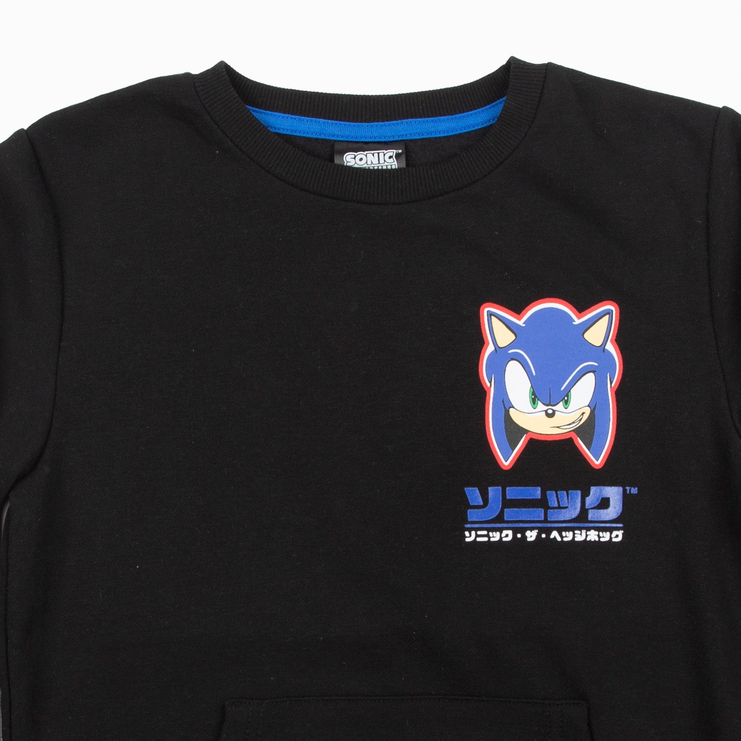 Poleron Niño Logo Espalda Sonic Negro