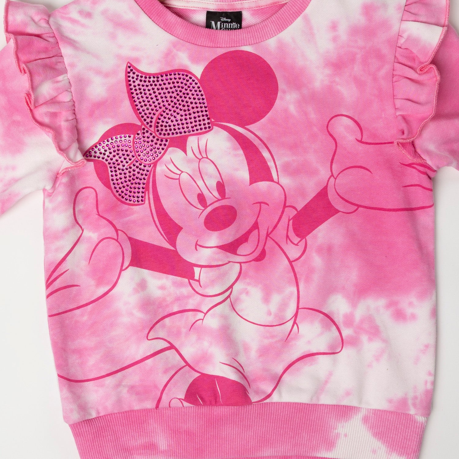 Poleron Cerrado Niña Minnie Tie Dye Rosado Disney