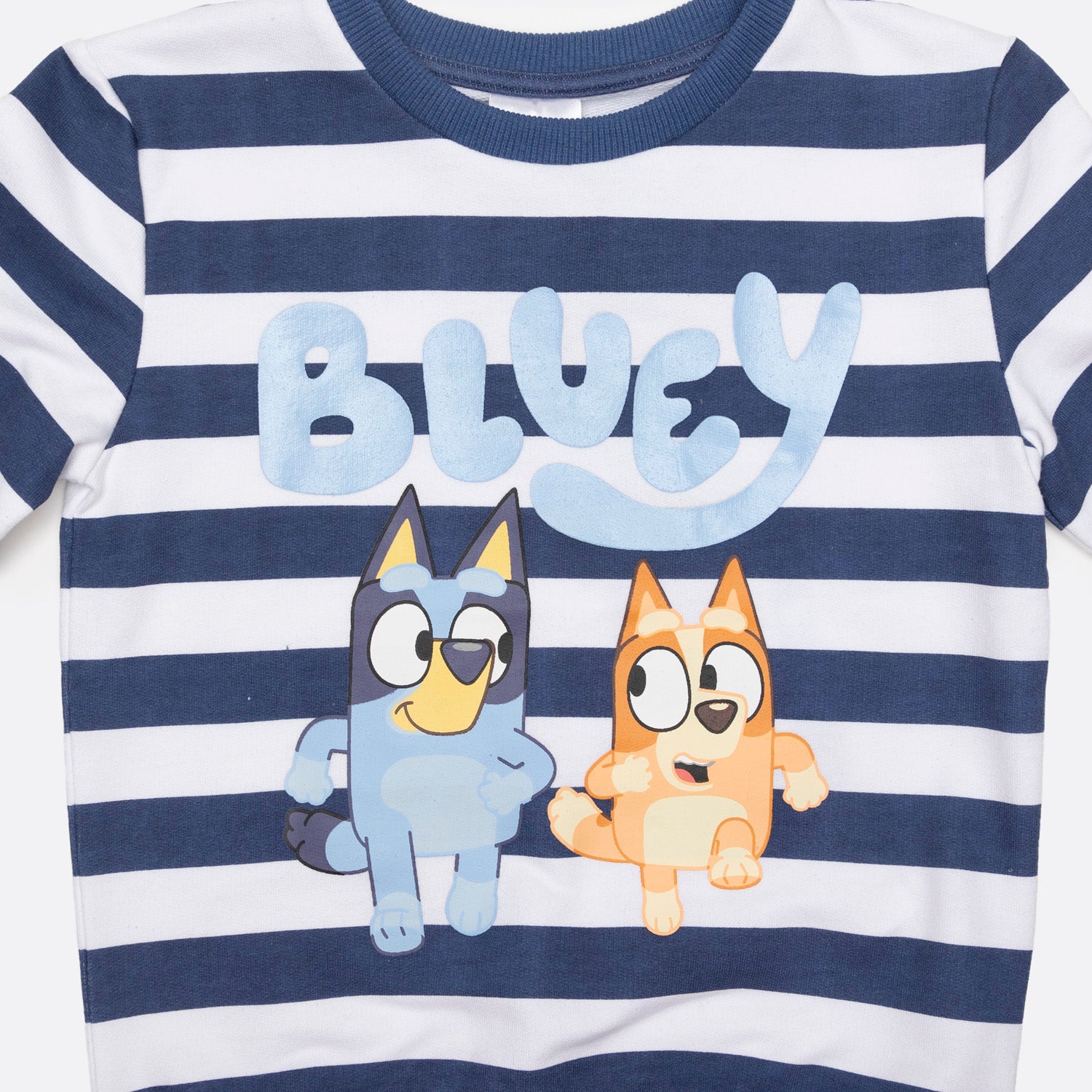 Poleron Cerrado Niño Rayas Azul Bluey