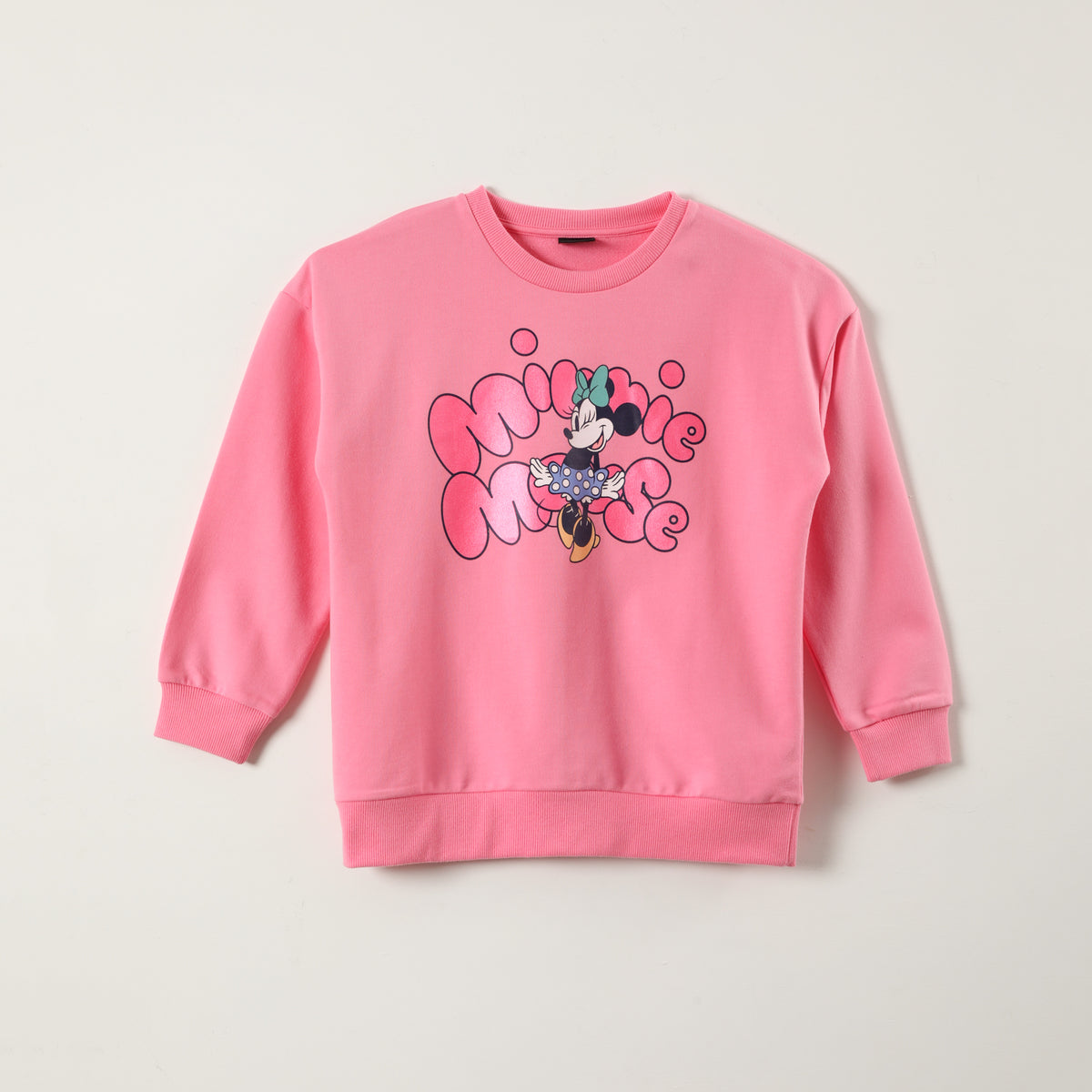 Poleron Cerrado Niña Minnie Rosado Disney