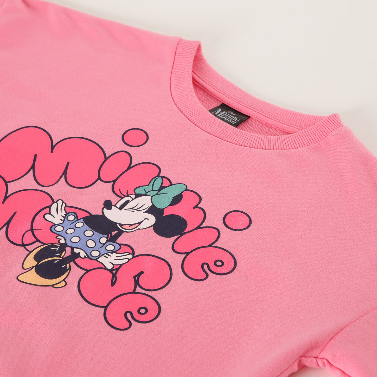 Poleron Cerrado Niña Minnie Rosado Disney