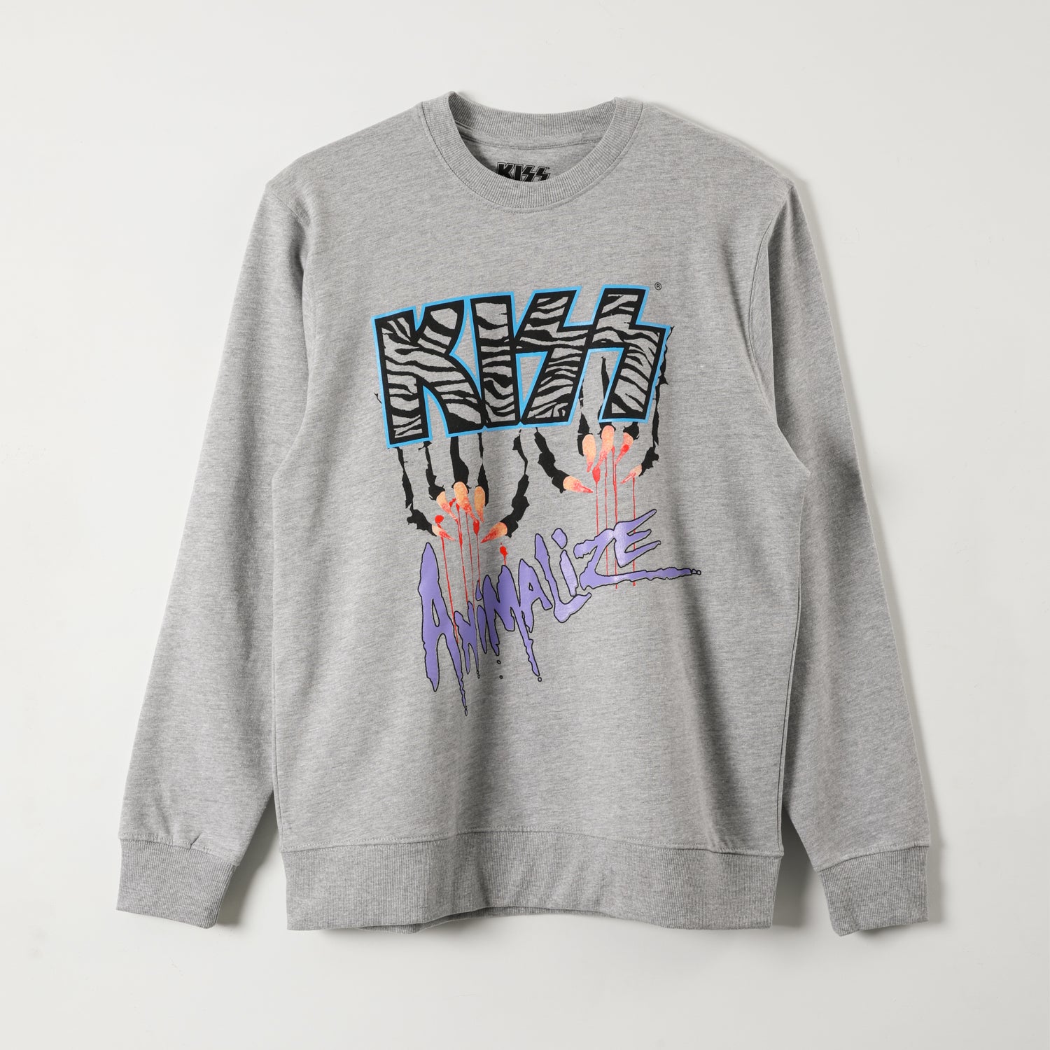 Poleron Cerrado Mujer Logo Gris Kiss