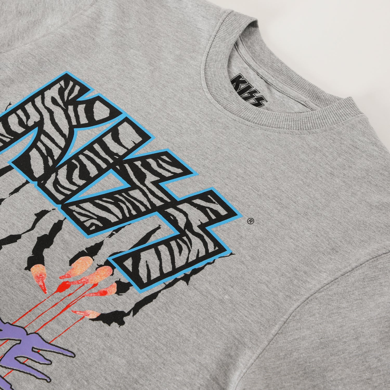 Poleron Cerrado Mujer Logo Gris Kiss