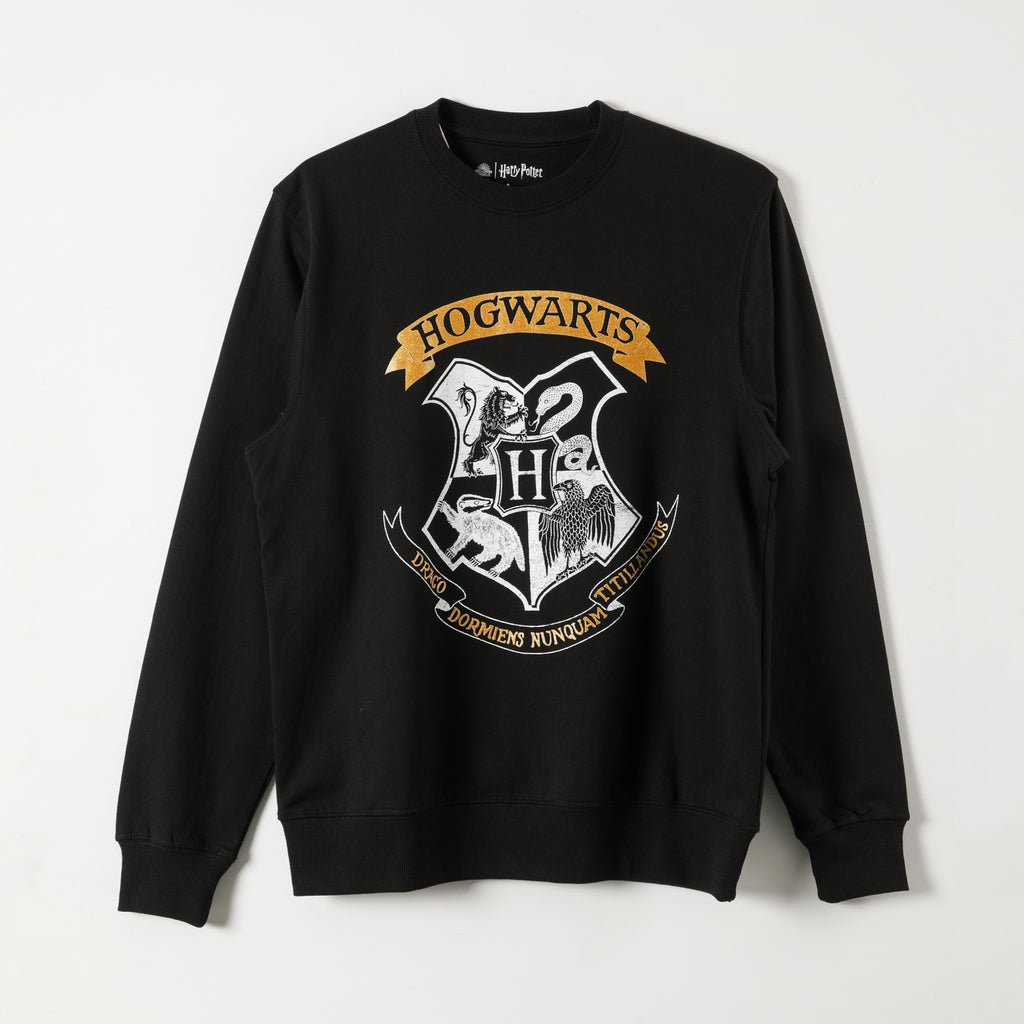 Poleron Cerrado Mujer Escudo Negro Harry Potter